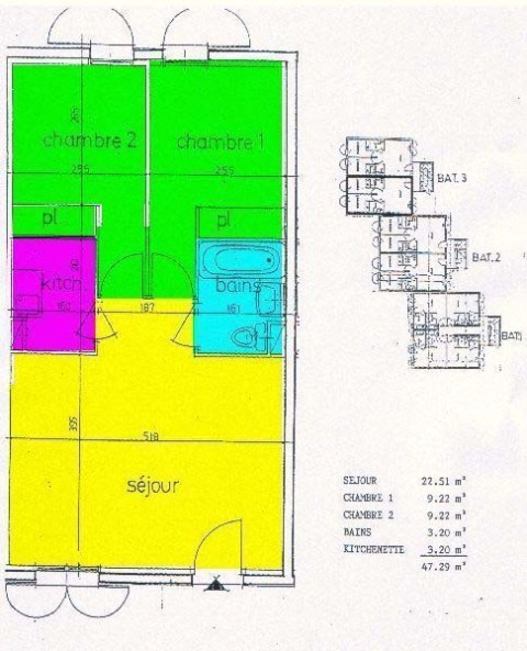 Apartment 3 pièces · 47.00 m² à Magny le hongre